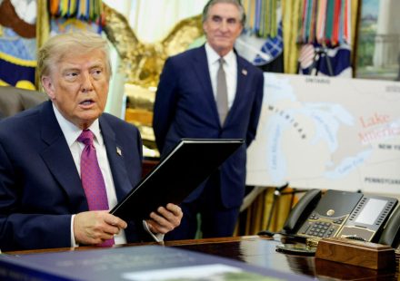 Donald Trump signs executive order renaming Lake Ontario "Lake of America"