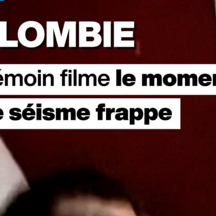 The moment the earthquake hits Colombia filmed by a witness