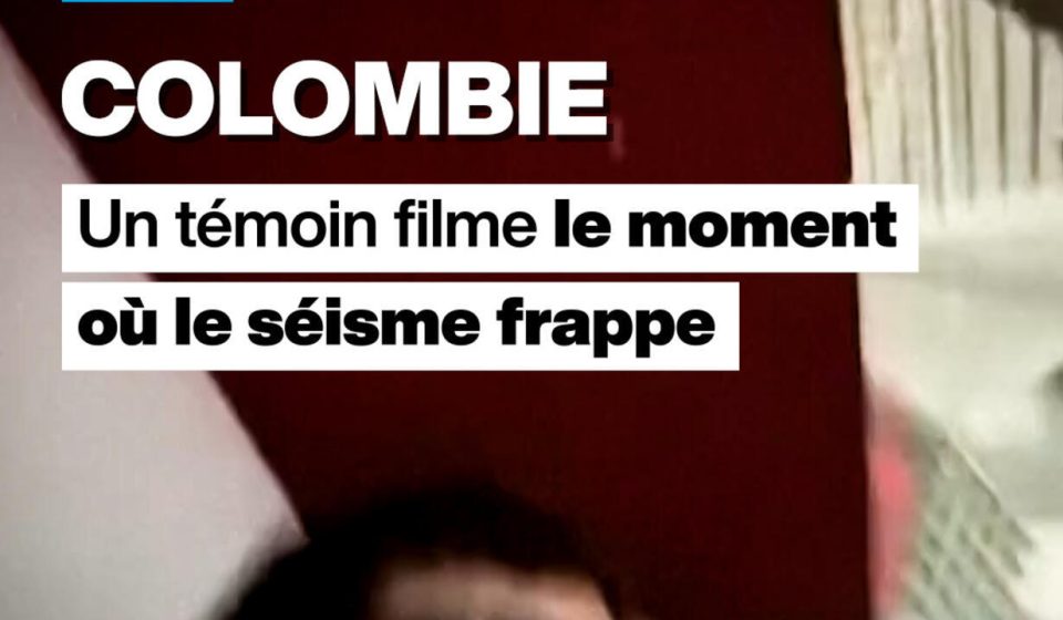 The moment the earthquake hits Colombia filmed by a witness