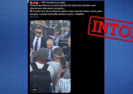Does Vladimir Putin travel without security, unlike Emmanuel Macron?