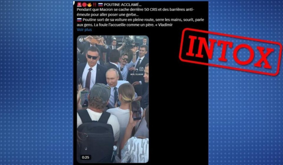 Does Vladimir Putin travel without security, unlike Emmanuel Macron?