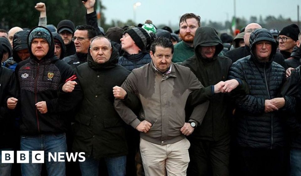 Protesters disperse after blocking controversial Orange Order parade