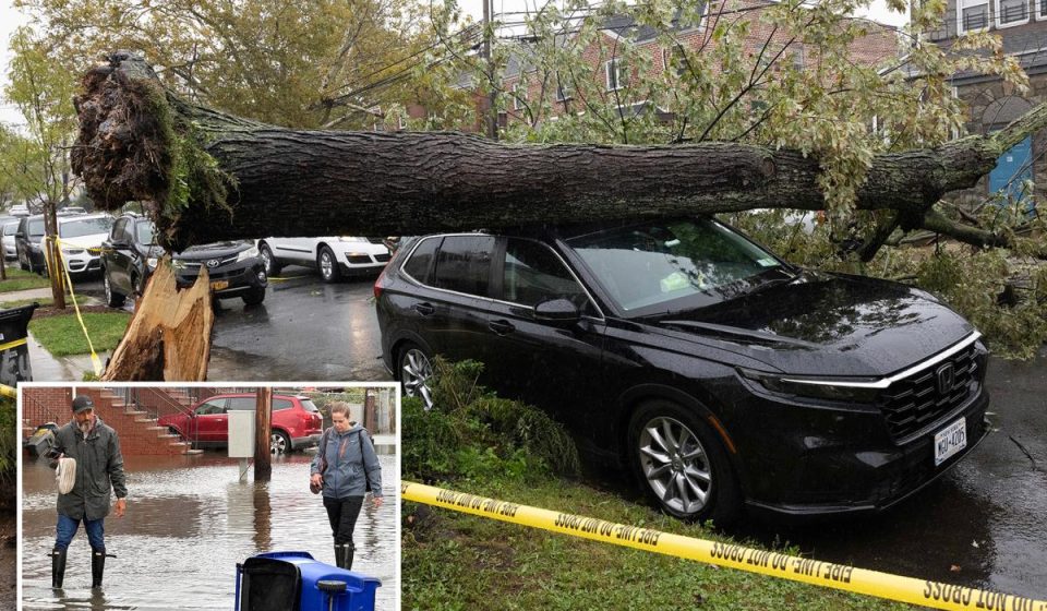 The second round of the New York Nor'Easter leaves surreal scenes
