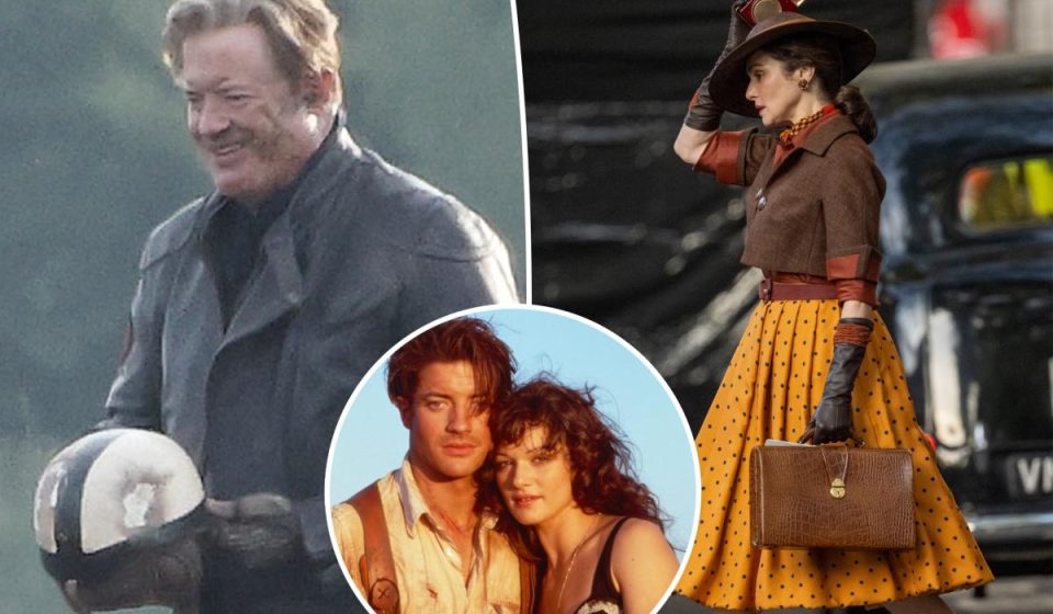 Brendan Fraser and Rachel Weisz seen for the first time on the set of "The Mummy 4"