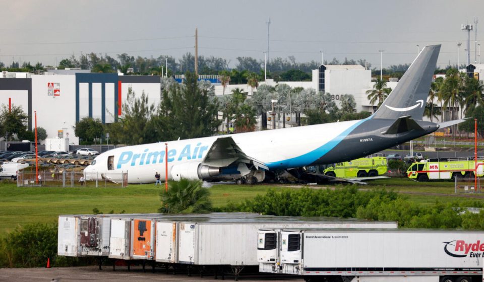 Amazon cargo plane goes off runway in Miami, crash kills at least five