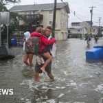 Storm Nor'easter causes coastal flooding, as New York and New Jersey declare states of emergency - BBC