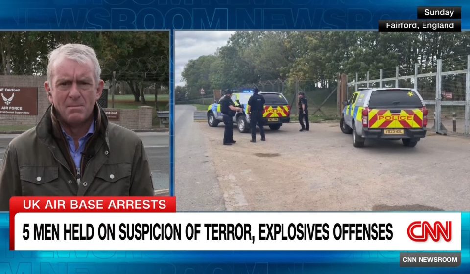 RAF Fairford: Suspect in alleged plot against British base called police before arrest, British media report