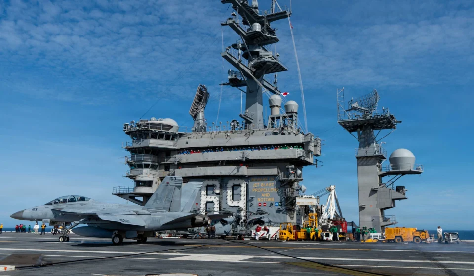 Four injured after landing accident aboard USS Dwight D. Eisenhower, crew safely recovered