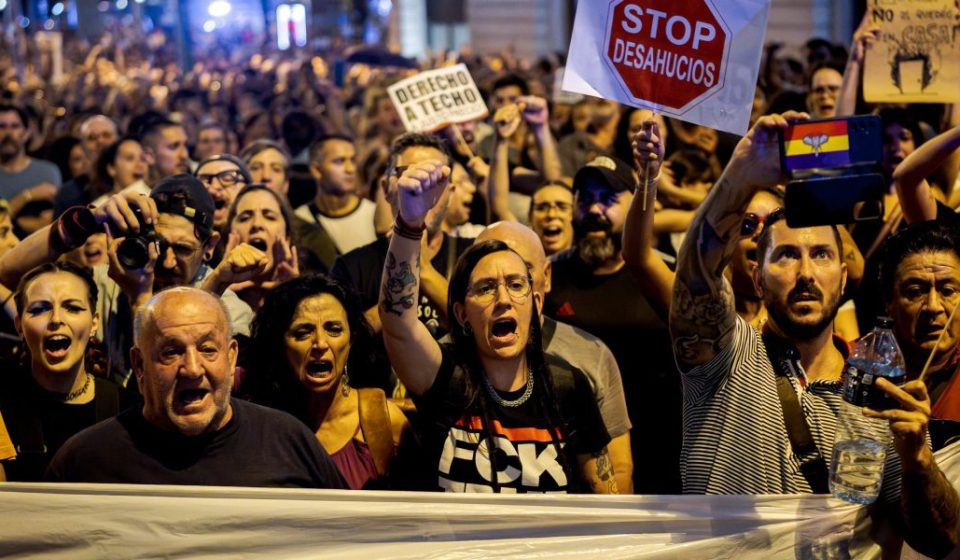 Eviction of 87-year-old woman from Madrid apartment sparks protest over Spain's housing crisis