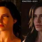 The Witcher 3 Remastered displayed 38 FPS with DLSS 5 compared to 68 FPS for the Next-Gen version