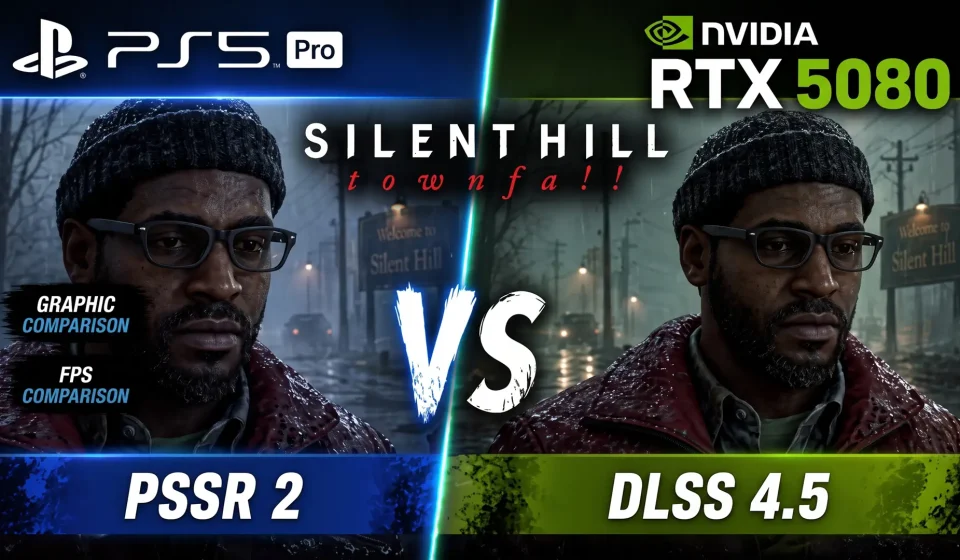 Silent Hill: Townfall compared on RTX 5080 and PS5 Pro with DLSS 4.5 and PSSR 2 in 4K