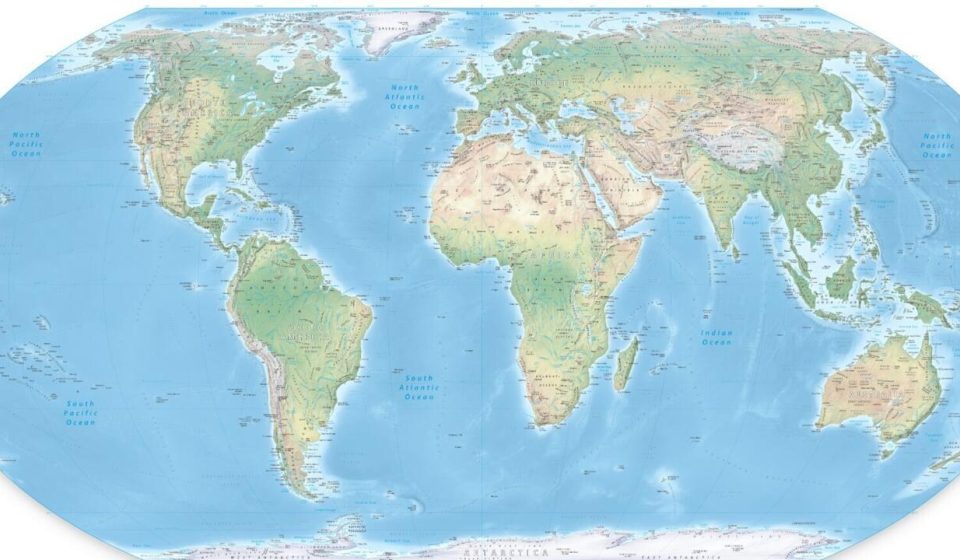 Africa, Latin America and South Asia enlarged in the cartography promoted by the UN