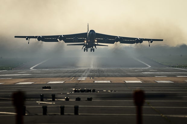Several men arrested and bomb disposal team deployed near air base used by US forces in England