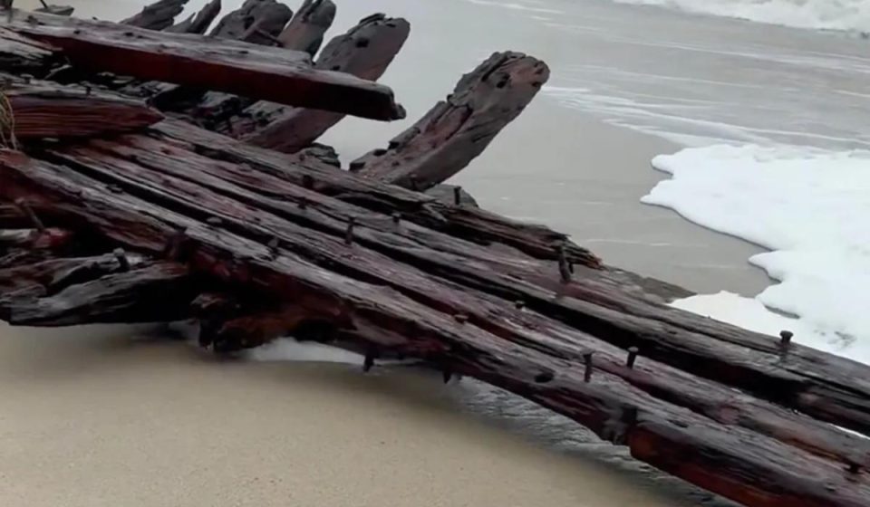 Nor'easter discovers wreck of 19th century ship Warren Sawyer on Nantucket