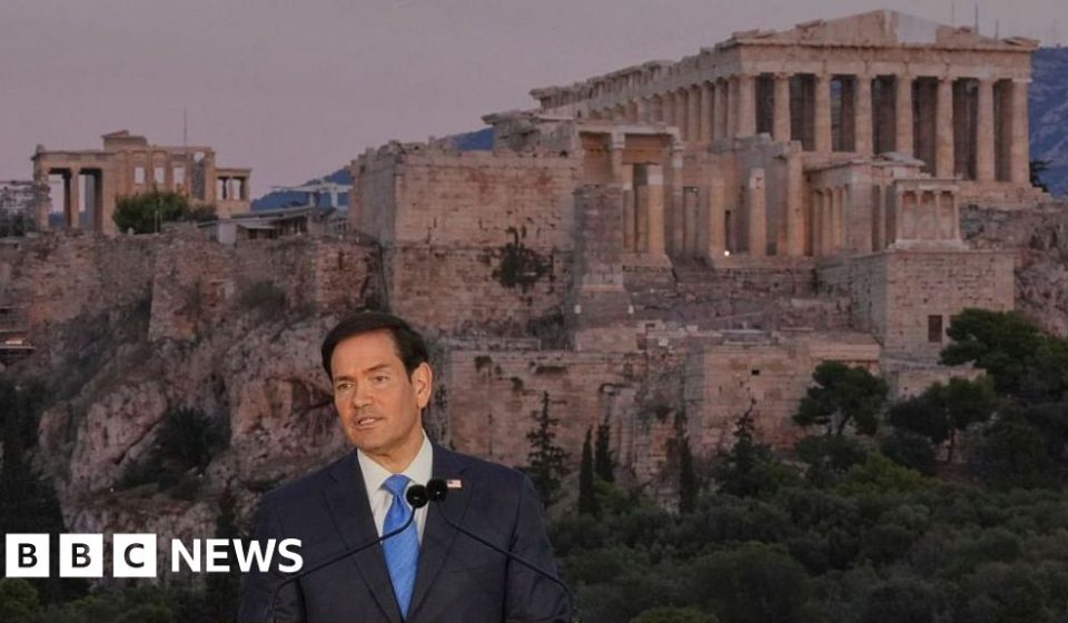 Western civilization is 'at an inflection point,' Rubio says in Acropolis speech - BBC News Africa