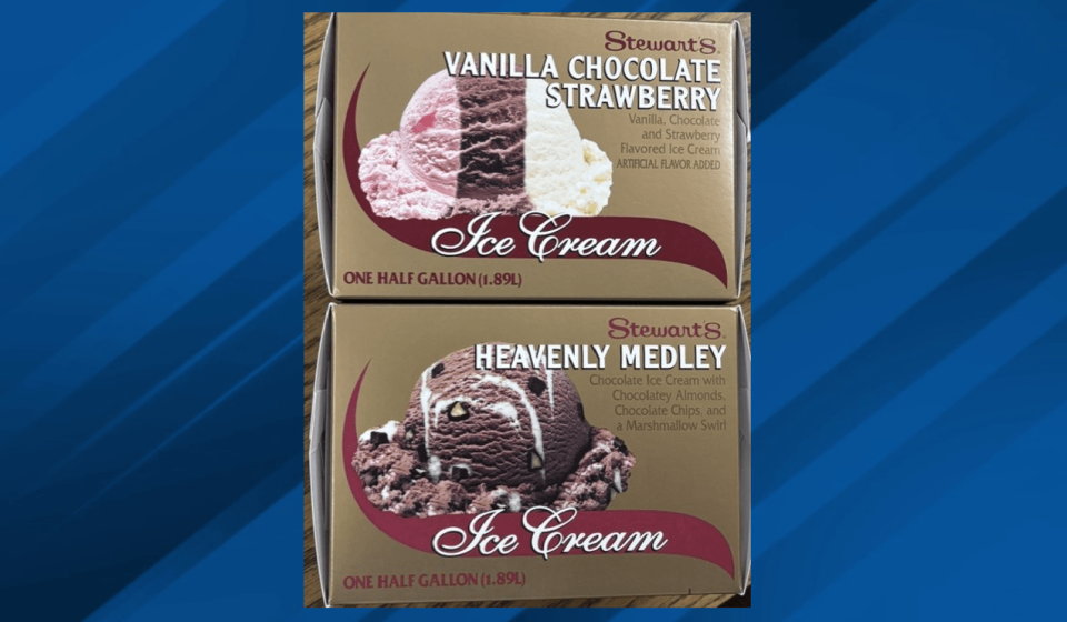 Stewart's recalls half gallons in two flavors, due to possible presence of metal