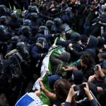 Parisian police disperse thousands of people protesting against school conditions