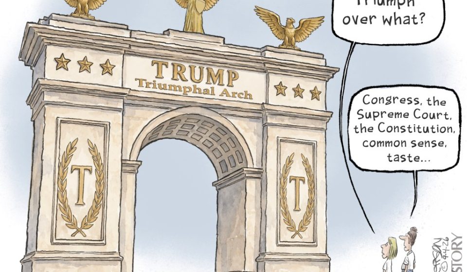 Trump insists Congress approved his triumphal arch… in 1925 Trump insists Congress approved his triumphal arch... in 1925