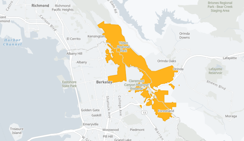 Berkeley Hills homes could face power outage Thursday due to fire safety concerns