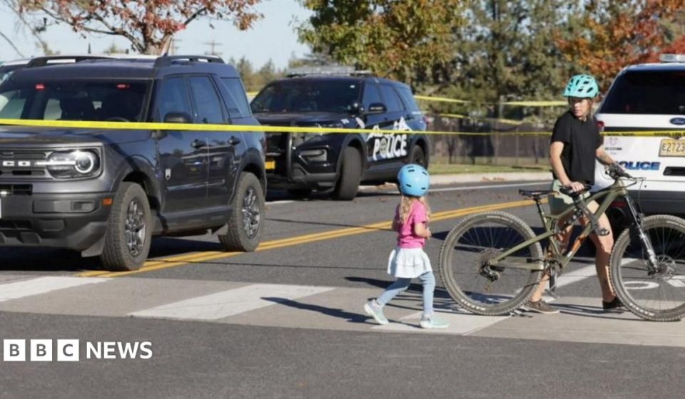 Bystander 'heroically intervened' after three children and teacher killed in US school shooting in Bend, Oregon