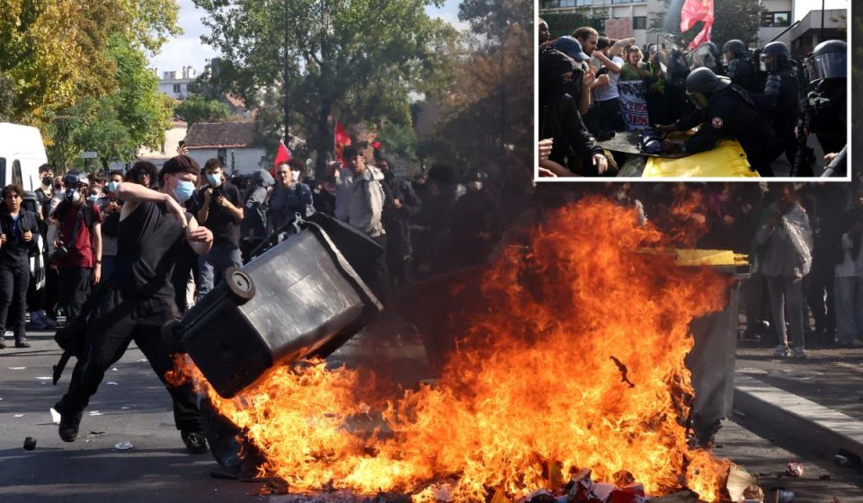 Attackers douse teacher with gasoline as student protests rage across France