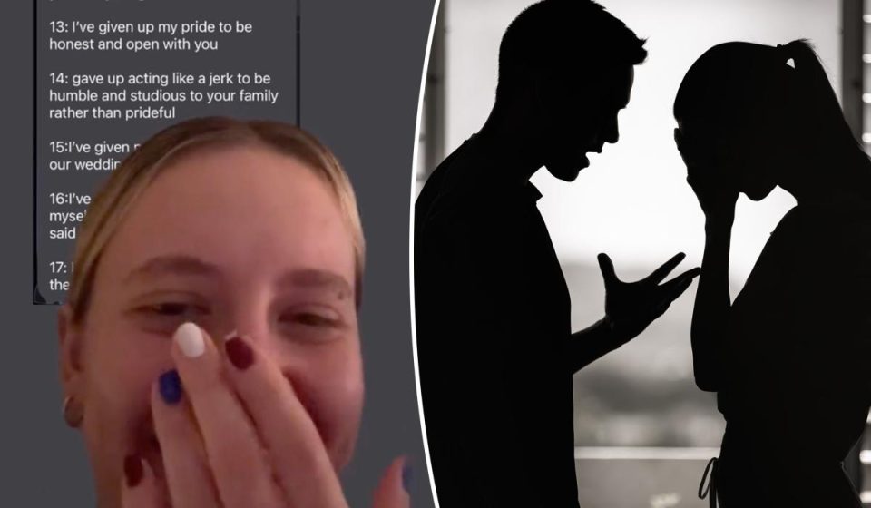 Ex-husband's list of 'marital sacrifices' infuriates social media.