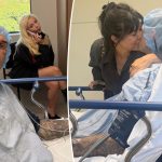 Travis Barker shares photos from a hospital bed as his wife Kourtney Kardashian stays by his side