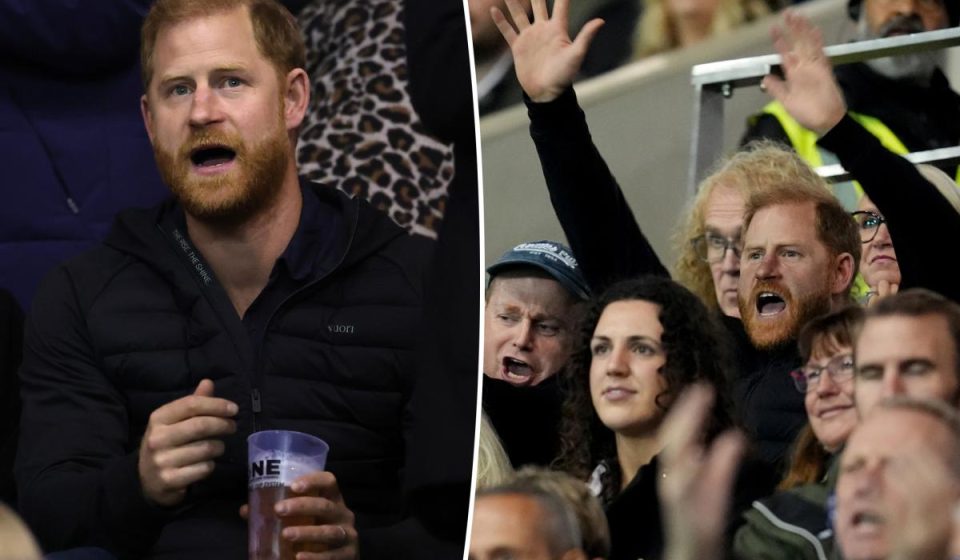 Prince Harry booed during appearance at UK rugby match