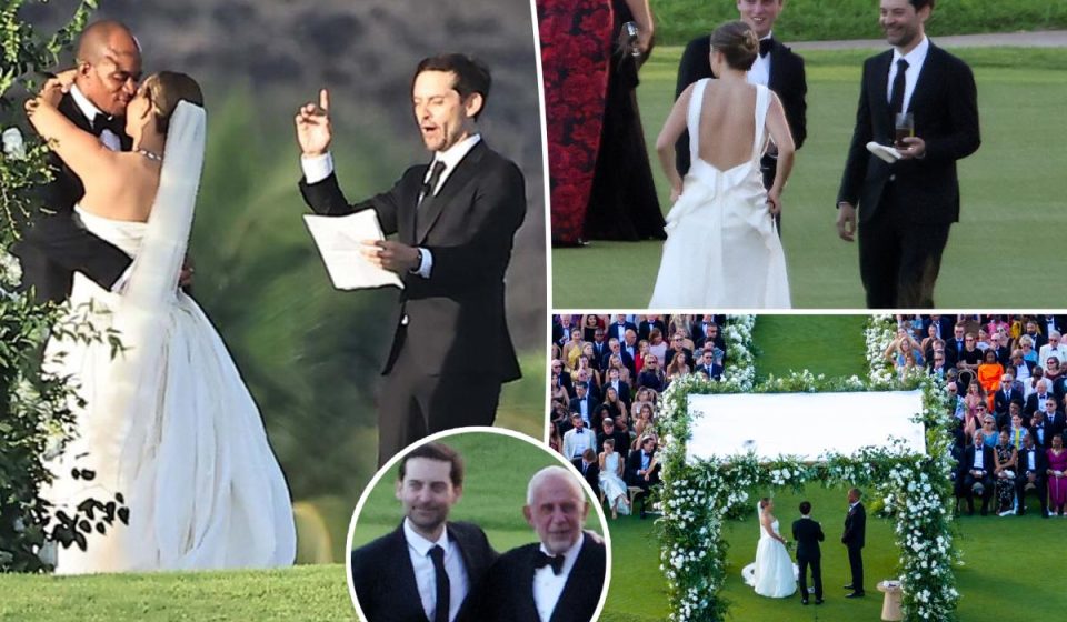 Tobey Maguire celebrates his ex-wife Jennifer Meyer's wedding in Hawaii to Geoff Ogunlesi