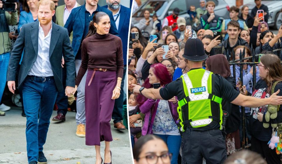 Police forced to intervene during Meghan Markle's first official outing with Prince Harry