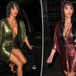 Kim Kardashian wears two Paco Rabanne chainmail dresses for her birthday