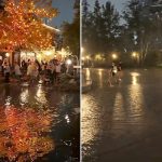 Disneyland flooded by sudden downpour as rides closed and fireworks canceled