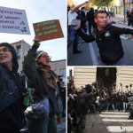 Protests spread across Europe as demonstrators clash with police and set fires