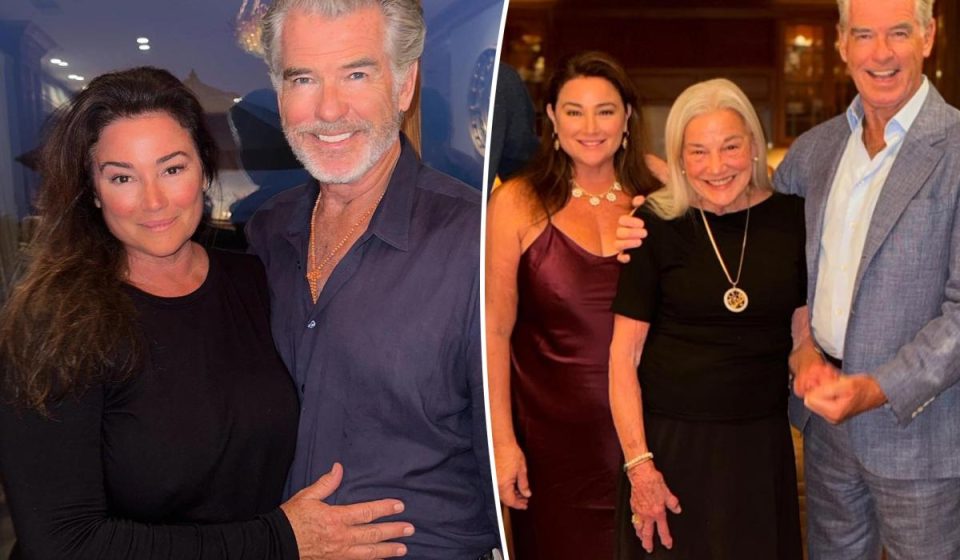 Pierce Brosnan's Wife Keely Shaye Smith Stuns in Satin Dress in Rare Family Photo