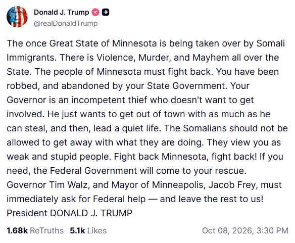 Minnesota leaders respond to President Trump's comments about the Somali community