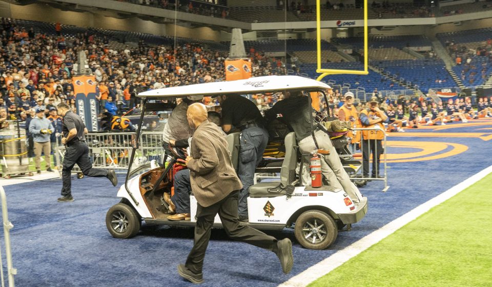 Soldier dies after falling from Alamodome rafters