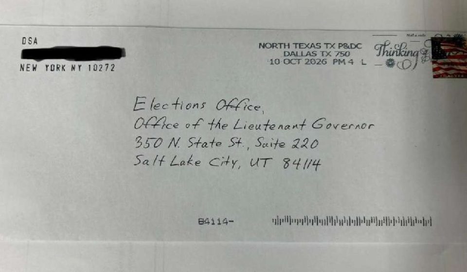 Utah LG says postal inspector intercepts letter containing suspicious powder intended for his office