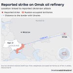 Ukrainian forces reportedly hit Russian targets 2,500 kilometers from the border