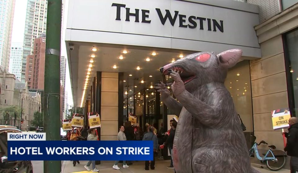 Downtown hotel workers go on strike ahead of Chicago Marathon
