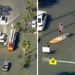Newport Beach declares local emergency after high tide from Tropical Storm Rachel floods streets