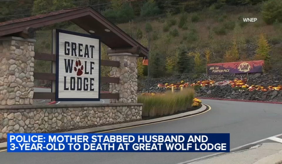 Metallica Rose Harrison accused of stabbing husband Charles Harrison and son to death at Great Wolf Lodge in Scotrun, Pennsylvania