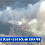 Bushfires break out amid red flag warnings and strong winds in Los Angeles area