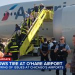 American Airlines O'Hare news today: Crew reported brake problem before tire burst during flight at Chicago airport, officials say