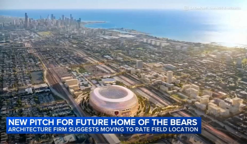 Chicago architecture firm Skidmore, Owings & Merrill offers renderings of new Bears stadium near current White Sox location