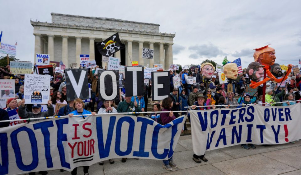 No Kings rallies in the US urge voters to vote early before midterms