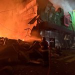 Russian missiles hit Kyiv as Moscow says more than 800 Ukrainian drones shot down