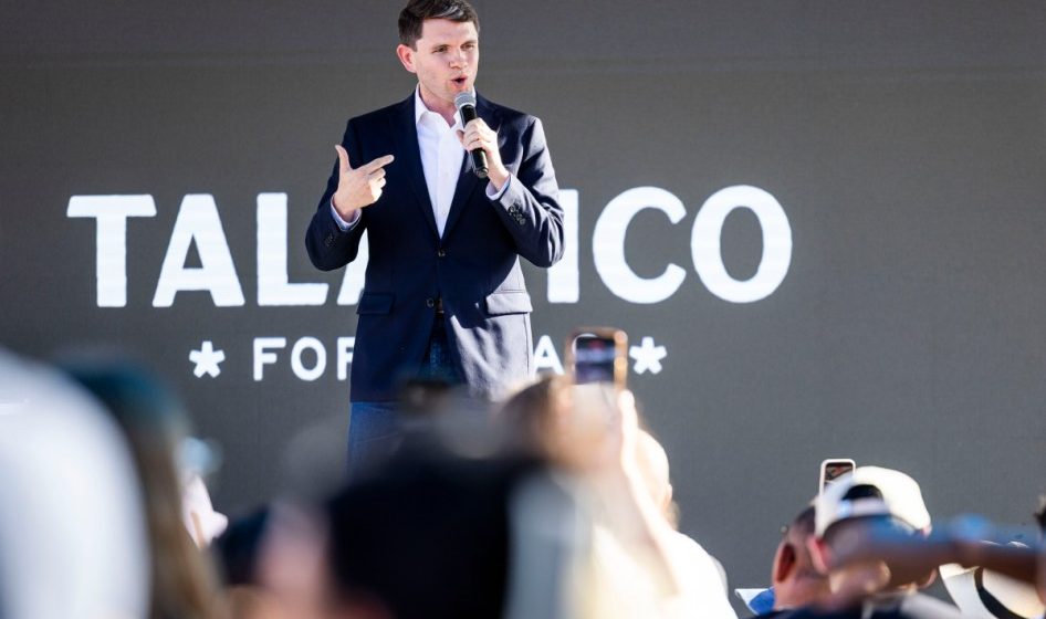 Talarico makes his first public appearance since his absence due to the flu