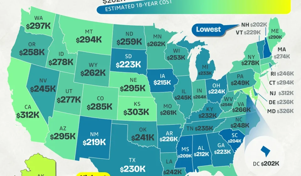 Mapped: Lifetime Property Taxes in Every US State