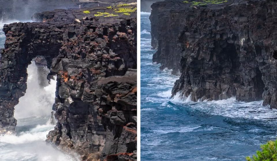 Hawaii's picturesque Hōlei Sea Arch collapses into the ocean