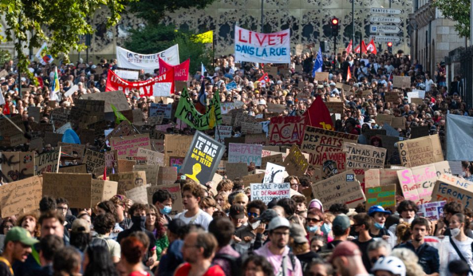 France closes nearly 900 schools as violent pro-education protests intensify - NBC News